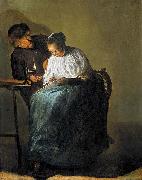 Judith leyster Man offering money to a young woman
